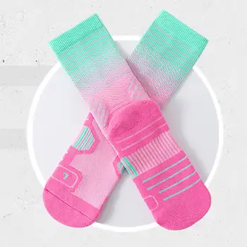 1 Чифт Удобни Високи Чорапи, Износоустойчиви Спортни Чорапи под налягане, Мъжки Професионални Спортни Баскетболни Чорапи
