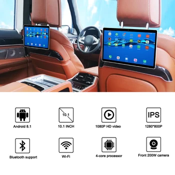 10.1-инчов автомобилен облегалката за глава на Монитор видео плейър HD IPS сензорен екран на Android 8,1 WIFI Bluetooth Автомобилен дисплей USB SD ультратонкая камера