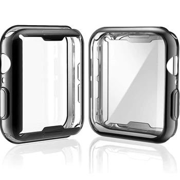 2 Опаковки Калъф за Apple Watch Серия 5 /Series 4 Защитно фолио за екрана 40 мм 44 мм iWatch Пълни Защитни капаци TPU HD ултра тънък калъф