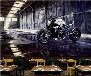 3d фото тапети по поръчка стенопис Носталгично ретро промишлен вятър мотоциклет бар начало декор хол тапети за стени d 3