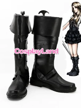 Final Fantasy XV Стела Черни Ботуши за Cosplay, Обувки Игри Вечерни Обувки за Cosplay по Поръчка за Възрастни, Дамски Обувки