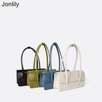 Jonlily Дамска чанта за през рамото от изкуствена кожа, Дамски Модерна Чанта, Ежедневна чанта за Подмишниците, Чанта за тийнейджъри, в Чантата си -KG747