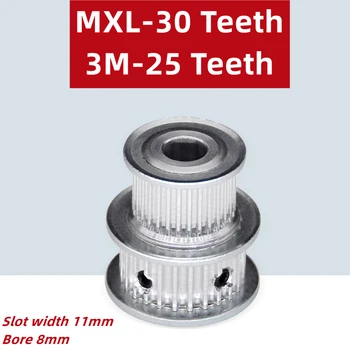 MXL 30 Зъбите 3 М 25 Зъбите Duplex Ролка ГР Конверсионный Ролка Диаметър 8 мм Разход на Макара От Алуминиева Сплав Детайли 3D Принтер