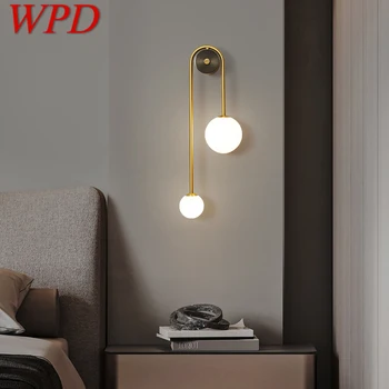 WPD Модерен Месинг, с монтиран на стената Лампа LED Творчески Златен Бронзова Лампа-халба бира За Дома, Хол, Спалня, Прикроватной нощни Шкафчета