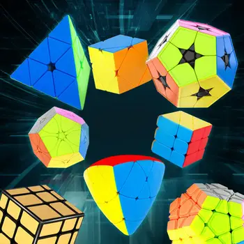 YJ Moyu Meilong Магически Куб Без Етикети Пирамида, Наклонена Megaminx SQ1 Лъскав Магистралата Куб Развитие Играчка