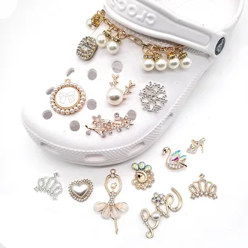 Бижута Аксесоари За Обувки Croc Jibz Обувки Окачване на Метални Диамантени Бижута С Кристали Ключалката Чар, За Жени за Момичета Градински Подарък