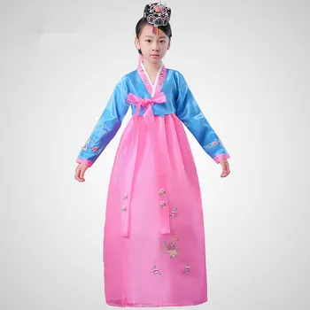 Детско Вышитое Корейското Традиционната Рокля За етнически малцинства, Корейски Дрехи Ханбок За Момичета, Корейското Сватбена Рокля Oriental 18