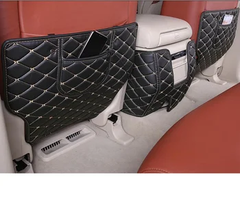 За Nissan Patrol Y61 Y62 Аксесоари 2012-2021 Кожа столче за Кола, устойчив на удари Мат, покритие за задния ред Седалки, Предпазни подложки за гърба, 3 Бр.