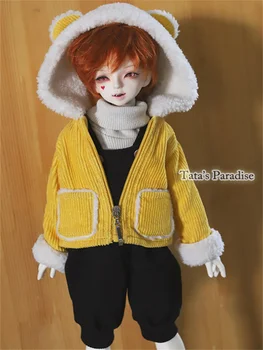 Кукла с Аксесоари Облекло Палто за 1/4 BJD MSD MDD Кукла Сладко Жълто Палто