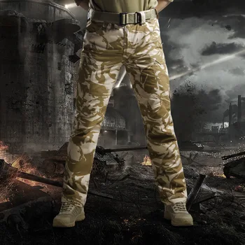 Мъжки Камуфляжные Директни Тактически Панталони с много джобове, Армейските Фенове, Улични Спортни Катерене Каре Износоустойчиви Дишащи Военни Панталони