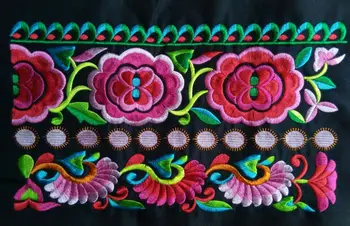 мяо цвете бод плат бродерии кръпка дрехи, чанта за домашен текстил апликация довършителни етнически непал tribal Индия бохо цигански хмонг направи си САМ