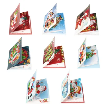 Новият Пристигането САМ 5D Диамантена Живопис Бродерия Коледна Картичка Поздравителна Картичка за Рожден Ден Празничен Подарък за Приятелите на Семейството