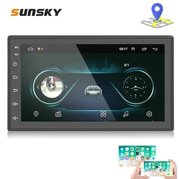 Универсален автомобилен радиоплеер HD 7-инчов 1 + GB 16 GB Android Навигация MP5 Плейър GPS Bluetooth Автомобилната навигация на Всичко-в-едно 0