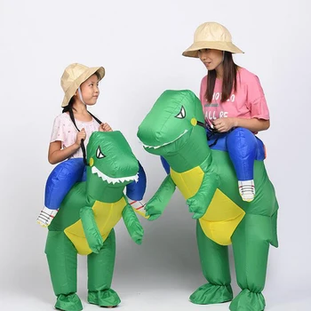 Хелоуин костюми за деца зелен динозавър раздувной за деца и раздувной костюми за възрастни
