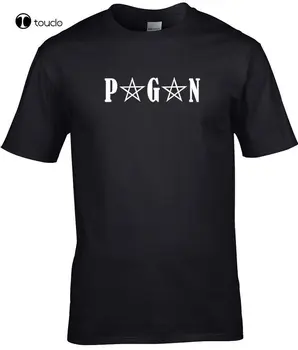 Языческая Риза Пентаграм Дизайн Магьосничество Викканская Мъжки Духовна Черна Риза S-3Xl