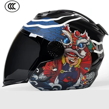 Рекламен Каска за електрически скутер Мода Етикети Фарове за лещи Купи получават Един Безплатен 2022 Нов Стил на Мотоциклет Шлем 1