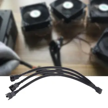 Кабел-Адаптер с PWM-ръкави от PVC от 1 до 3 4-Пинов кабел за Удължаване Вентилатор за Компютър 2