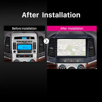 Harfey 2din Автомобилен Мултимедиен плеър с Android 10,0 9 Инча автомобилен GPS радио За HYUNDAI SANTA FE 2005 2006 2007 2008 2009 2010 2011 2012 4
