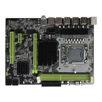 Дънна платка X58 LGA1366 дънна Платка на компютъра Поддържа процесора от серията XEON X5650 X5670 с процесор X5670 + кабел SATA + Термопаста 4