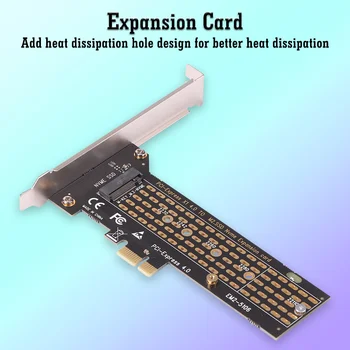 EM2-5106 SSD M. 2 за PCI-E 1x Странично Карта за M-Key NVME/B-Key SATA Компютърен адаптер 2230/2242/2260/2280/22110 PCI Express Extende 5