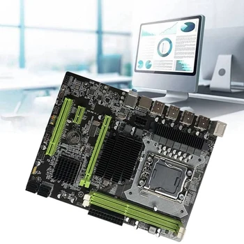 Дънна платка X58 LGA1366 дънна Платка на компютъра Поддържа процесора от серията XEON X5650 X5670 с процесор X5670 + кабел SATA + Термопаста 5