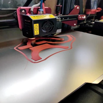 ЕНЕРГИЧЕН Нов 128x128 мм Премахване на Пружинен листова Стомана Предварително Нанесенная Плоча за Монтаж на ПЕИ + Стикер На Гореща Легло За 3D-принтер Snapmaker 5